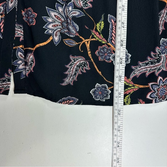 J.Jill Button Shirt Dress Women’s Small Sleeveless Floral Paisley Black Top - Picture 6 of 7